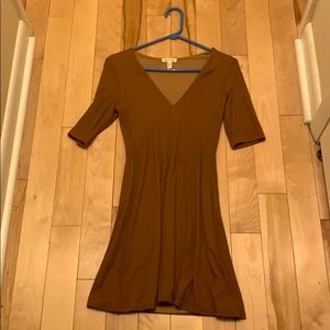 Ripped mustard dress